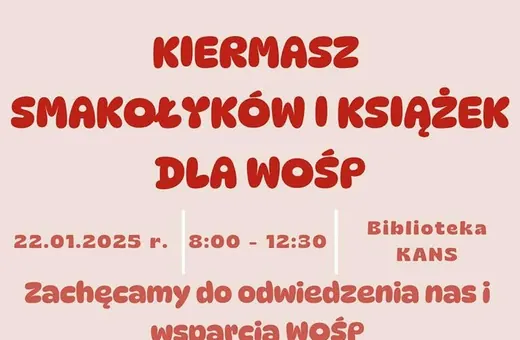 Kiermasz pyszności i książek na rzecz WOŚP