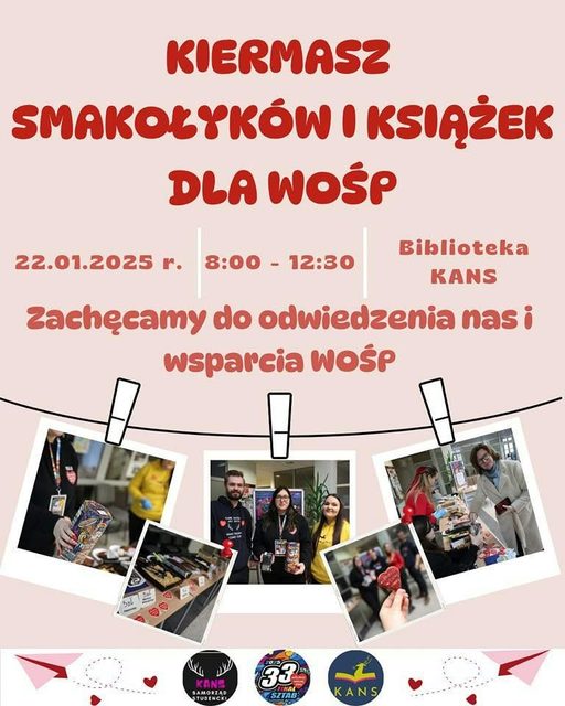 Kiermasz pyszności i książek na rzecz WOŚP