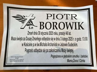 Odszedł Piotr Borowik