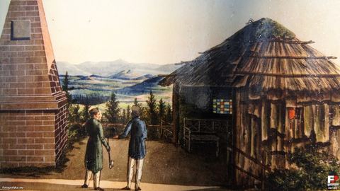 Omszała Altana w południowej części Wzgórza Kościuszki, rok 1840.