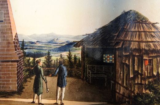 Omszała Altana w południowej części Wzgórza Kościuszki, rok 1840.