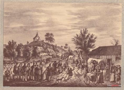 Rok 1837 – przejazd Tyrolczyków z Zillerthalu przez Kowary w drodze do Mysłakowic, gdzie osiedlą się na stałe.