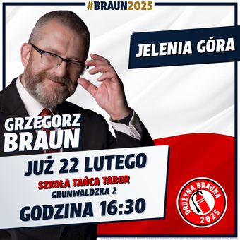 Grzegorz Braun w Jeleniej Górze.