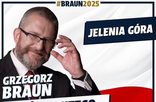 Grzegorz Braun w Jeleniej Górze.