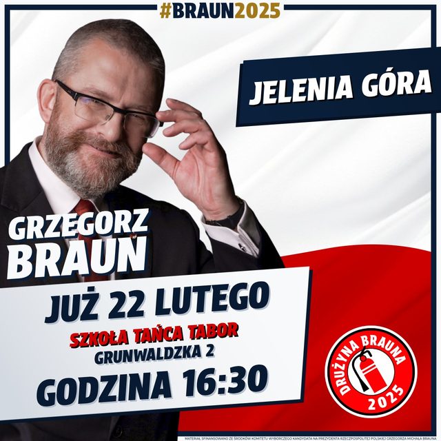 Grzegorz Braun w Jeleniej Górze.