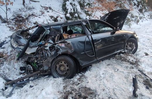 Kierowca Audi zmarł w szpitalu