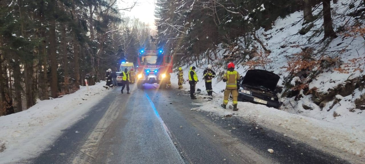 Kierowca Audi zmarł w szpitalu