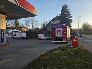 Gaz ulatniał się na stacji paliw