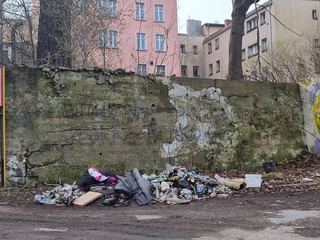 Dzikie wysypisko na zapleczu "Majówki"