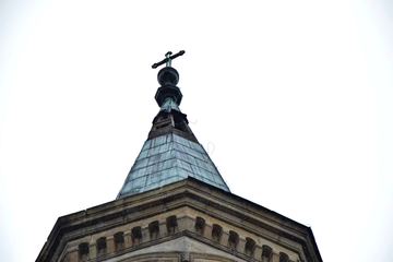 Starosta z inspekcją na wieży w Miłkowie