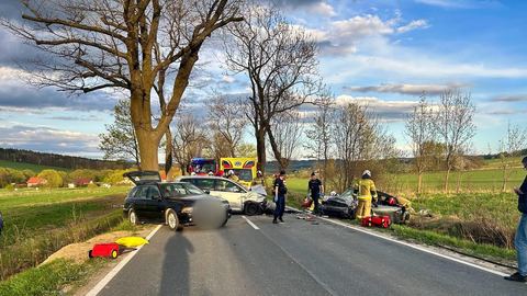 Zderzenie 4 samochodów