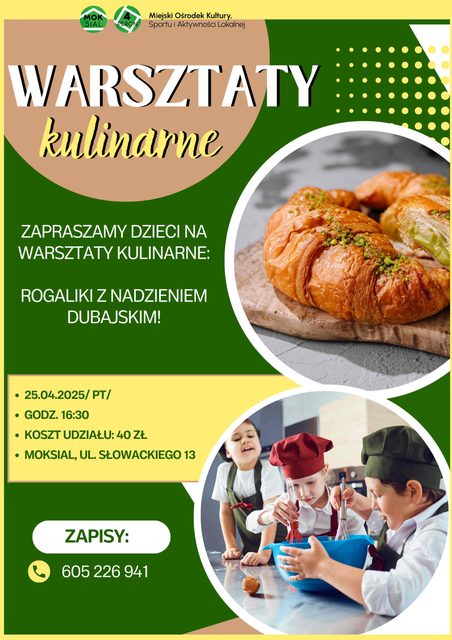 Warsztaty kulinarne – rogaliki z dubajskim nadzieniem