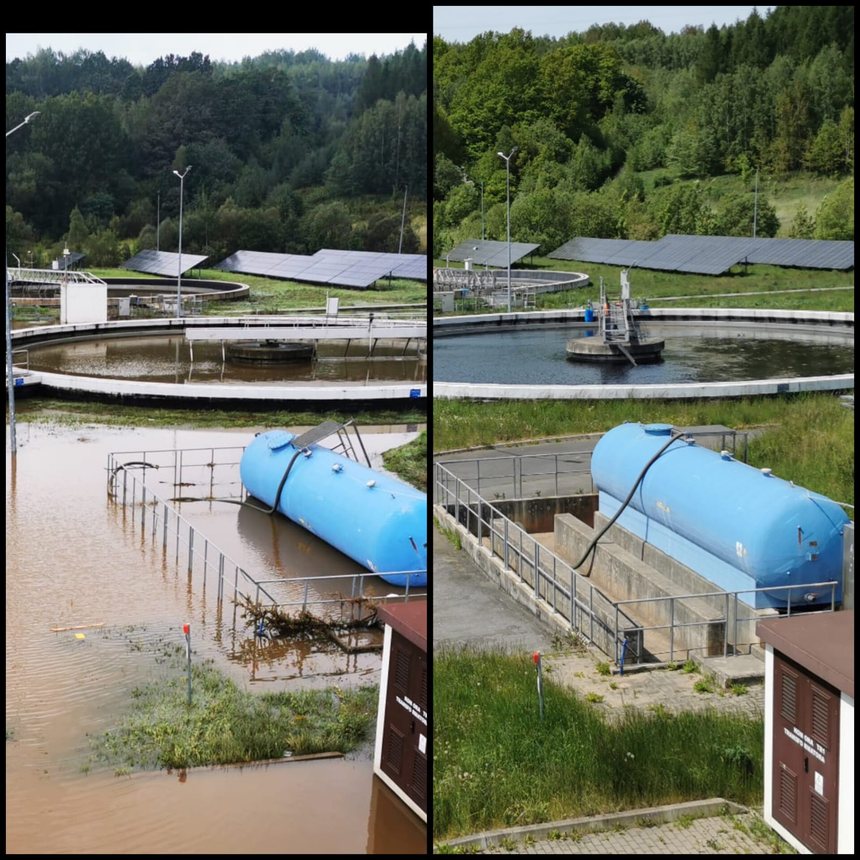 Oczyszczalnia wraca do pełnej pracy po powodzi