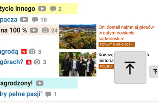 Strzałka ułatwia przeglądanie