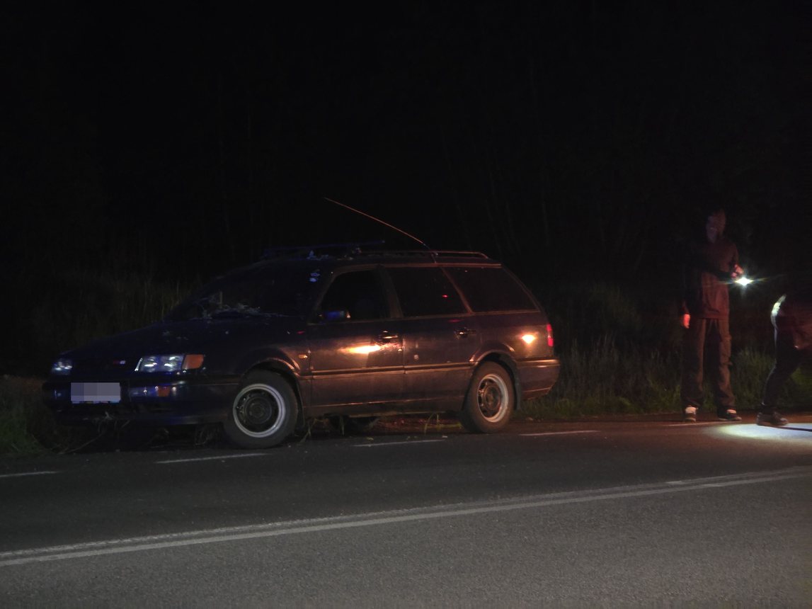 Auto wpadło do rowu