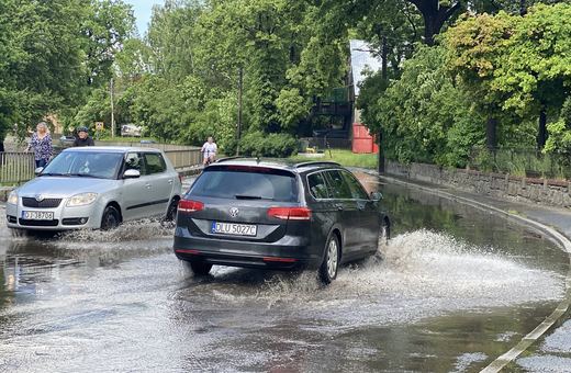 Ulewa zalała ulicę Wolności