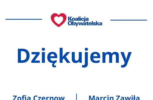 Podziękowania za poparcie