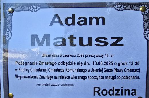 Zmarł Adam Matusz