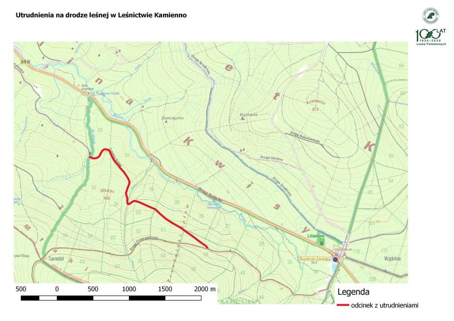 Utrudnienia na trasie w kierunku Rozdroża Izerskiego