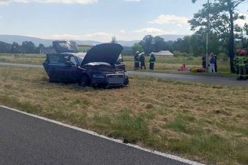 Skręt zakończony kolizją i mandatem