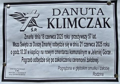 Zmarła Danuta Klimczak