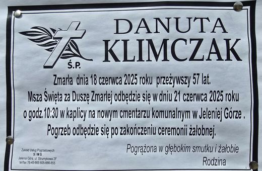 Zmarła Danuta Klimczak
