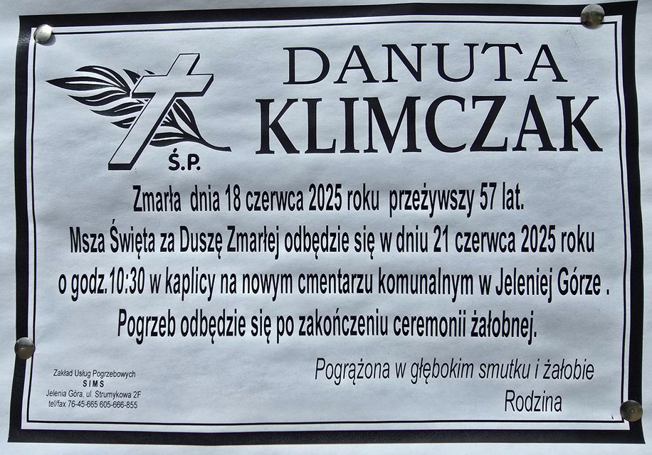 Zmarła Danuta Klimczak