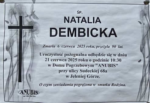 Zmarła Natalia Dębicka