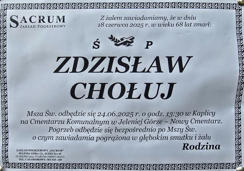 Zmarł Zdzisław Chołuj