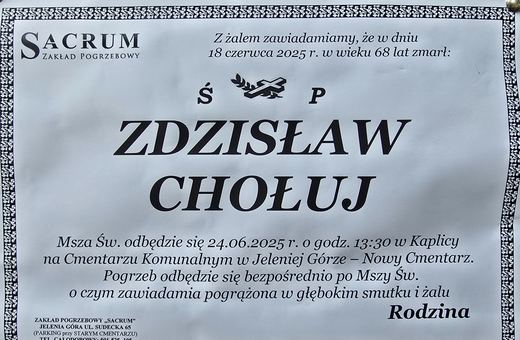 Zmarł Zdzisław Chołuj