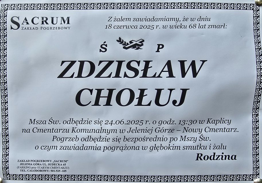 Zmarł Zdzisław Chołuj
