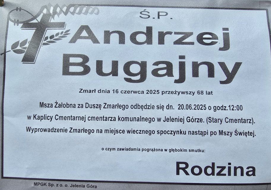 Zmarł Andrzej Bugajny