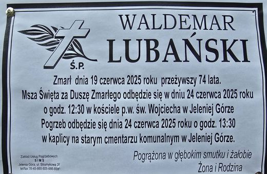 Zmarł Waldemar Lubański