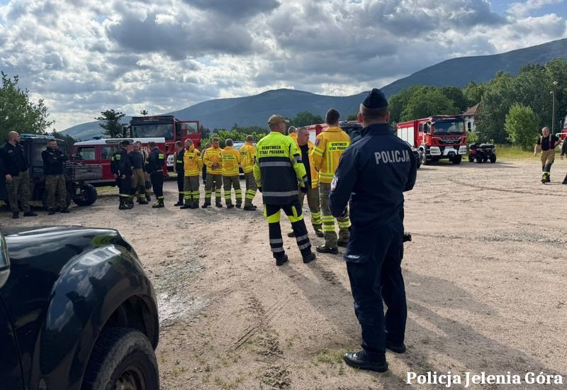 Ćwiczenia przy Domu Śląskim w Karkonoszach