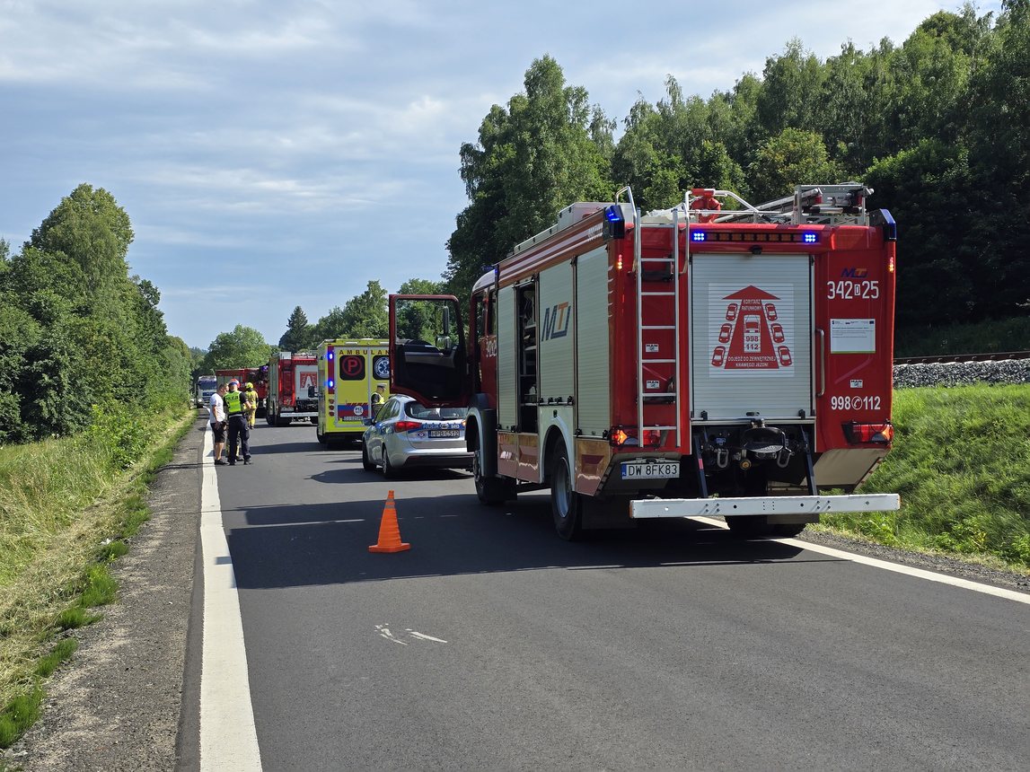 Wypadek w Łomnicy