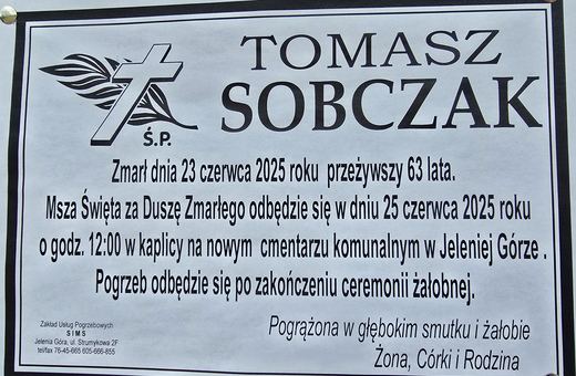 Zmarł Tomasz Sobczak