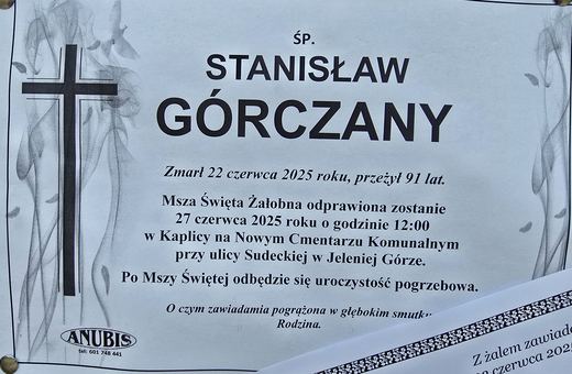 Zmarł Stanisław Górczany