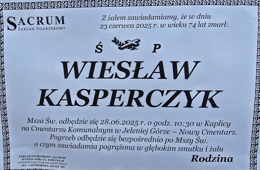 Zmarł Wiesław Kasperczyk