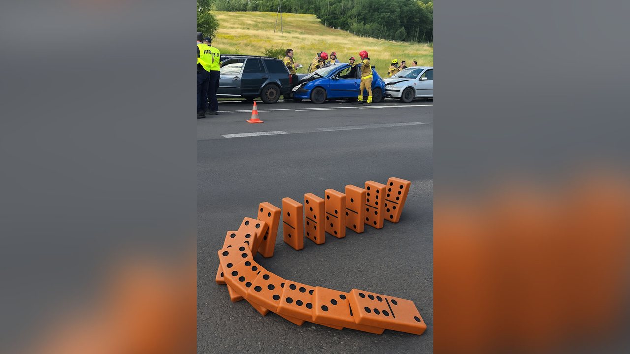 Wypadek w Rybnicy – efekt domina