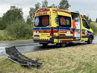 Poważne zderzenie trzech aut na Sudeckiej