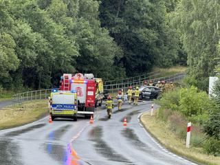 Poważne zderzenie trzech aut na Sudeckiej