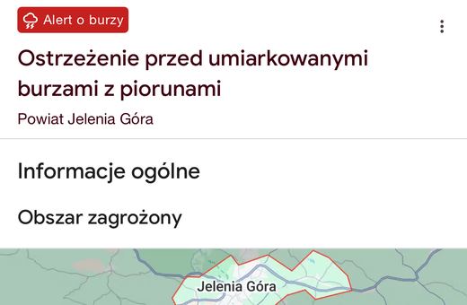 Ostrzegają przed burzą