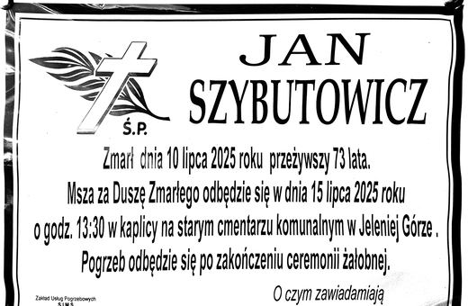 Zmarł Jan Szybutowicz