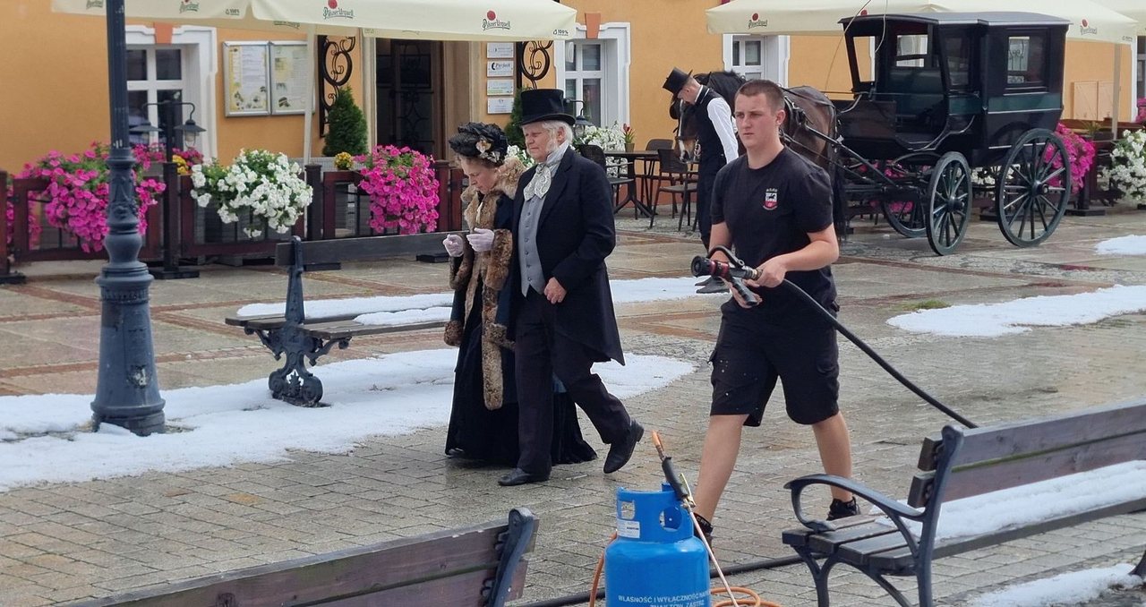 Kręcą film na Placu Piastowskim