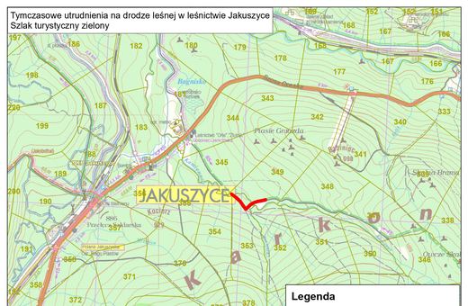 Utrudnienia na zielonym szlaku z Jakuszyc