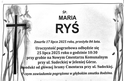 Zmarła Maria Ryś