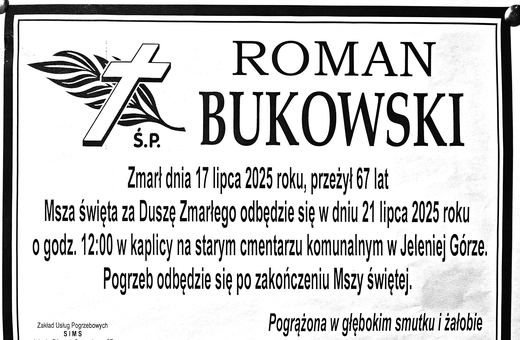 Zmarł Roman Bukowski