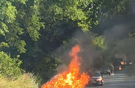 W Jasiowej Dolinie spalił się samochód