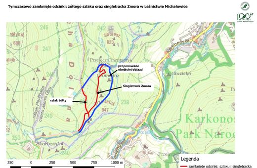 Czasowe zamknięcie szlaku w Cichej Dolinie
