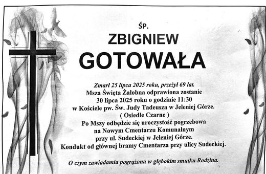 Zmarł Zbigniew Gotowała